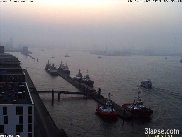time-lapse frame, Hamburg sunrise webcam