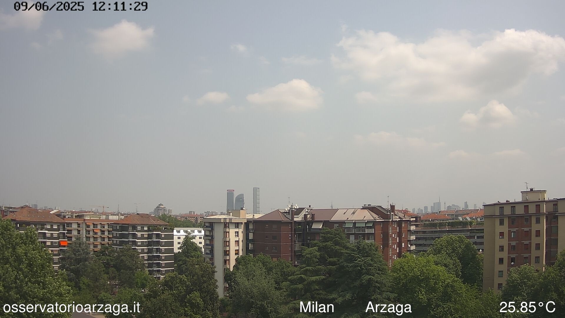 immagine della webcam nei dintorni di Sant'Angelo Lodigiano: webcam Milano Arzaga