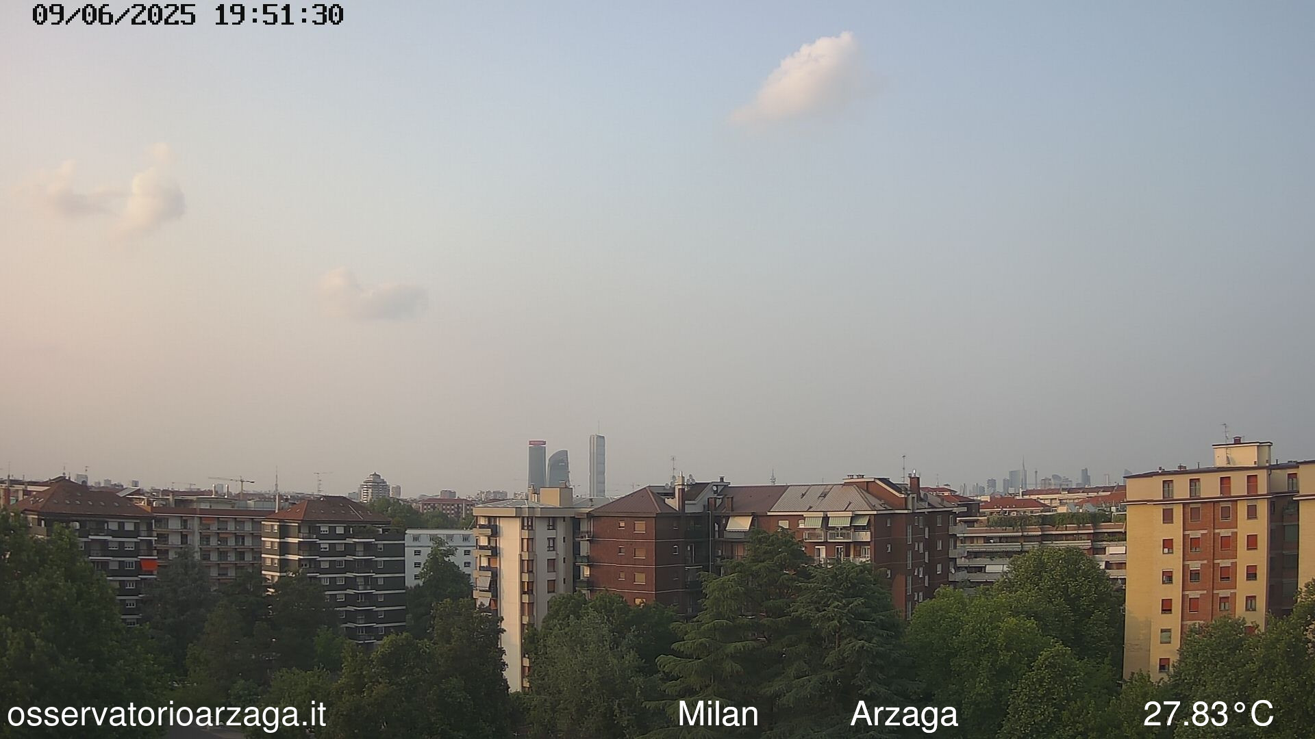 immagine della webcam nei dintorni di Gaggiano: webcam Milano Arzaga