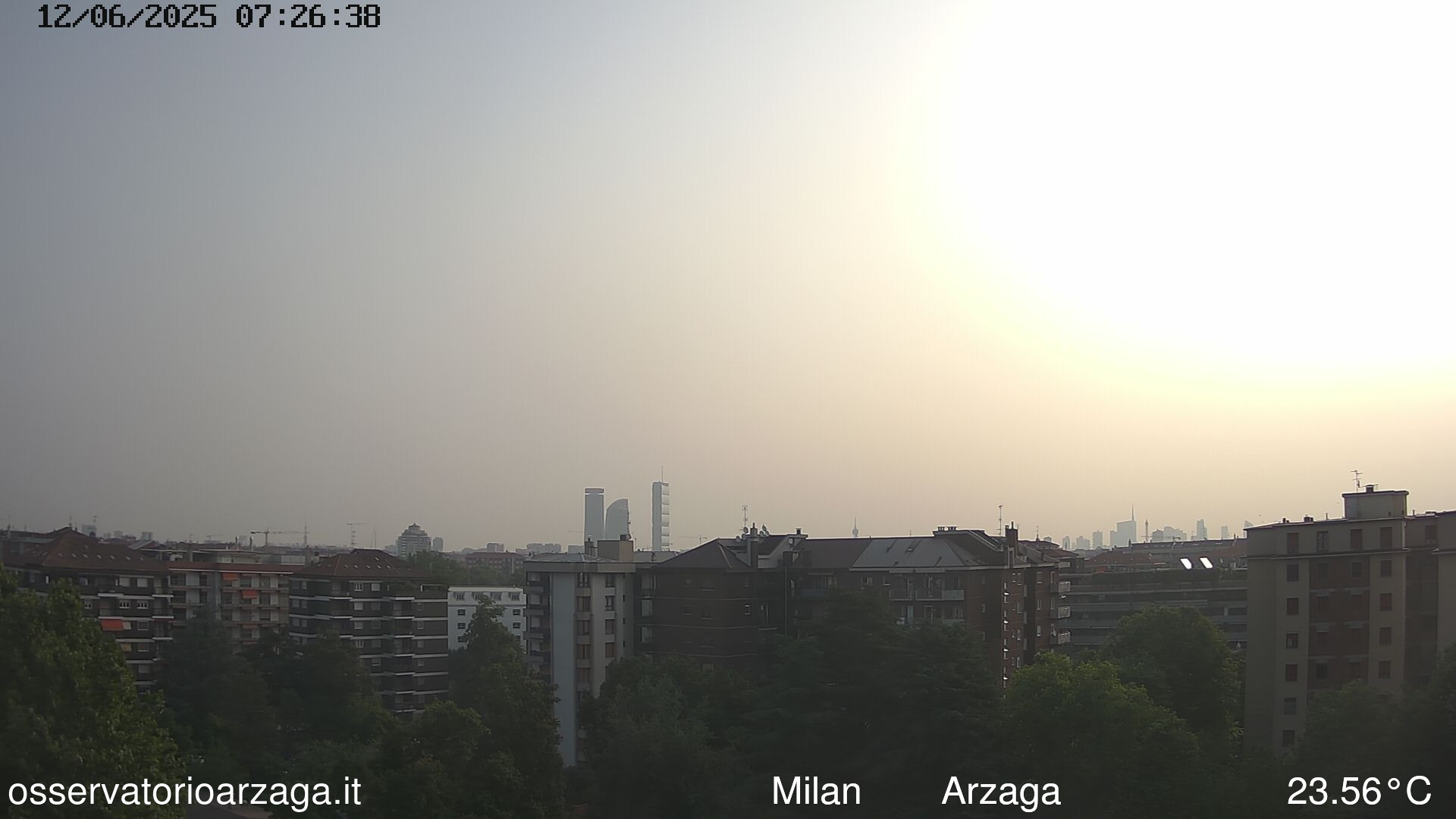immagine della webcam nei dintorni di Sordio: webcam Milano Arzaga