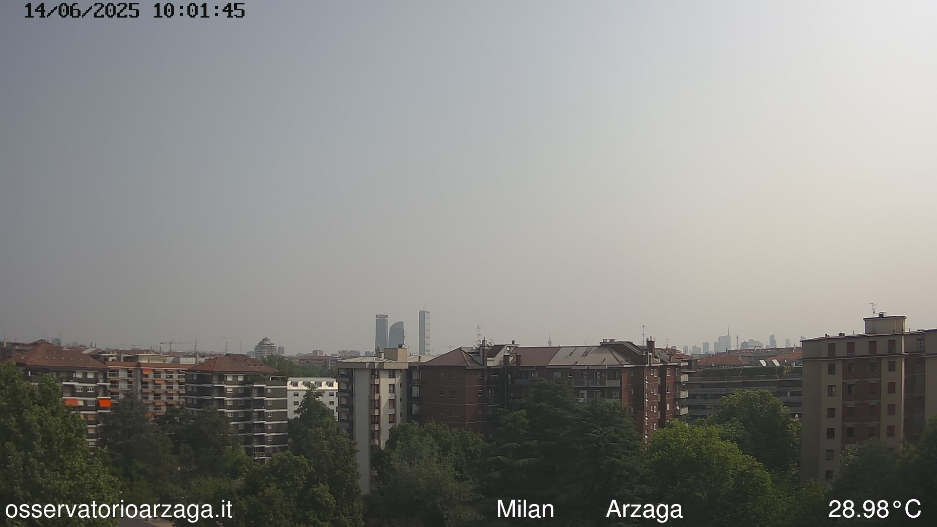 immagine della webcam nei dintorni di Sordio: webcam Milano Arzaga