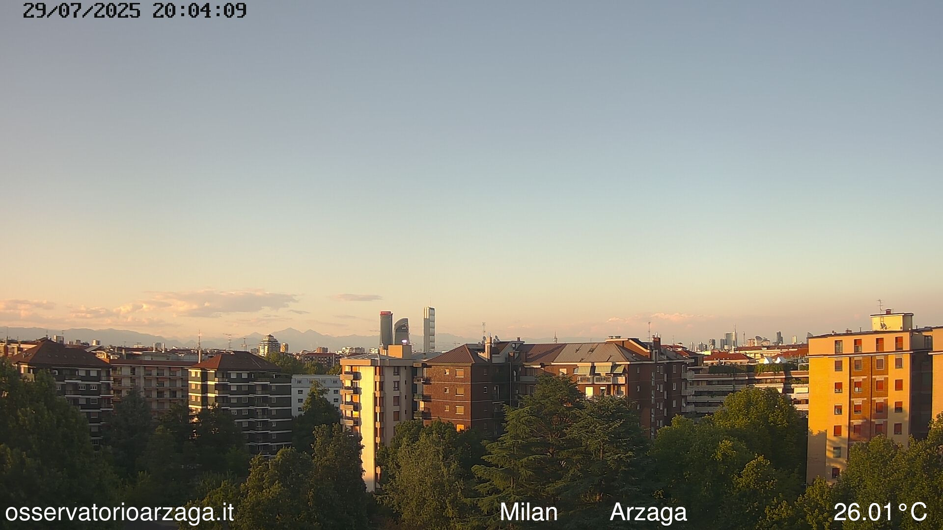 immagine della webcam nei dintorni di Sordio: webcam Milano Arzaga