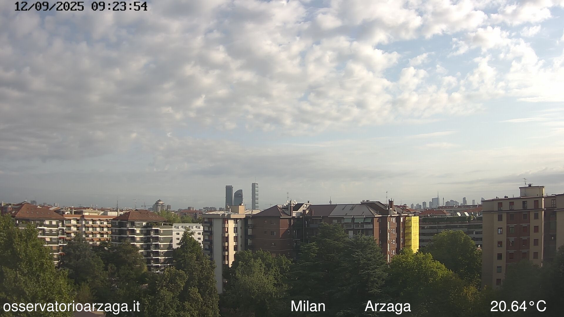 immagine della webcam nei dintorni di Sant'Angelo Lodigiano: webcam Milano Arzaga