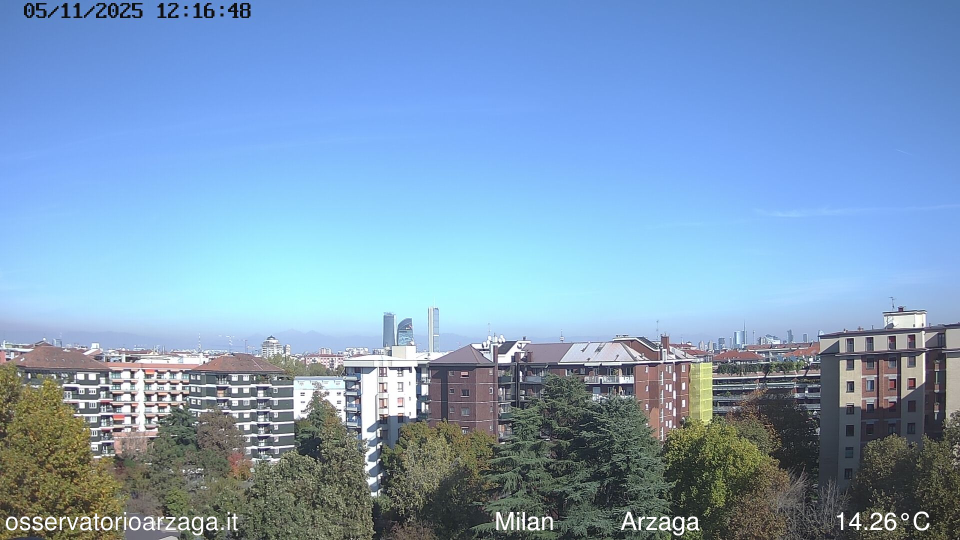 immagine della webcam nei dintorni di Milano Stazione Centrale: webcam Milano Arzaga