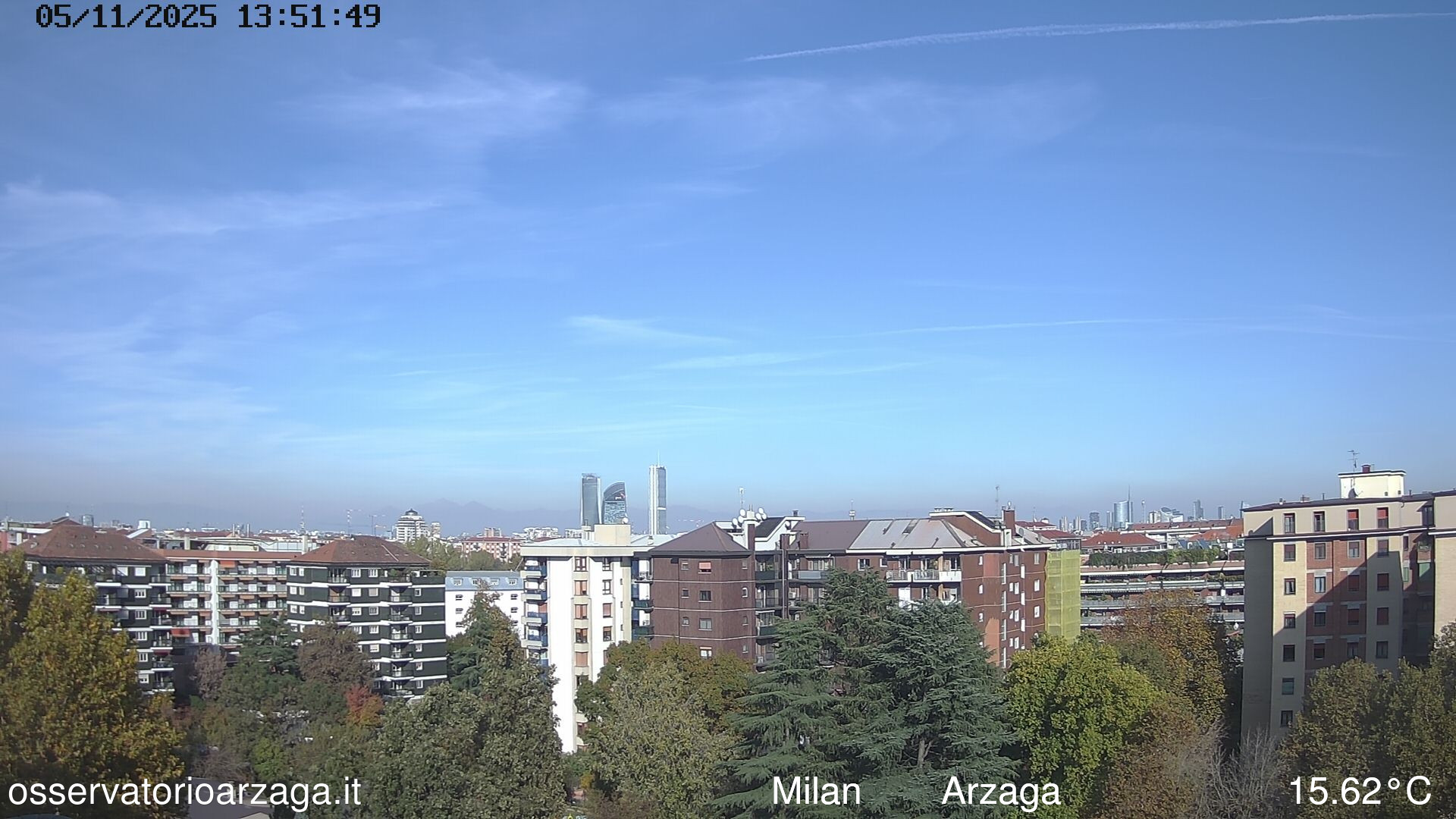 immagine della webcam nei dintorni di Sant'Angelo Lodigiano: webcam Milano Arzaga