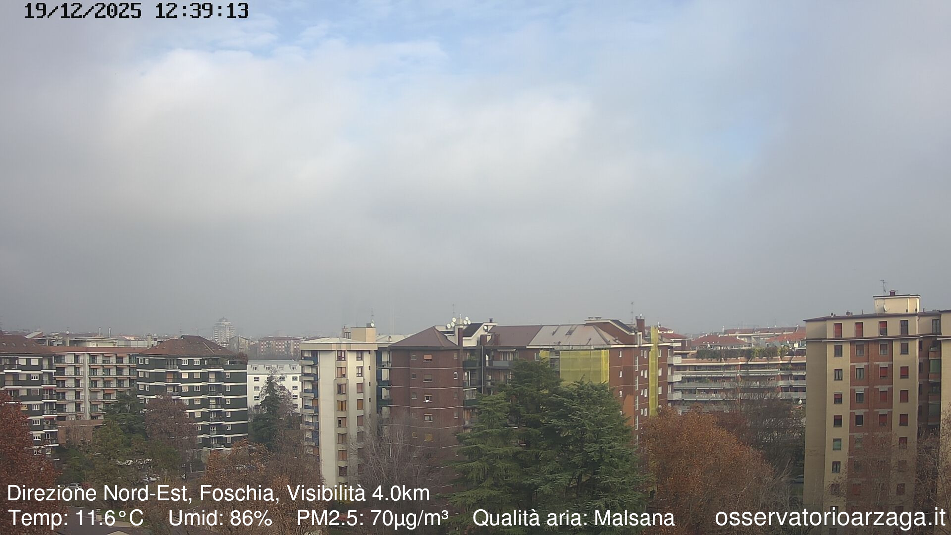 immagine della webcam nei dintorni di Milano Grigioni: webcam Milano Arzaga