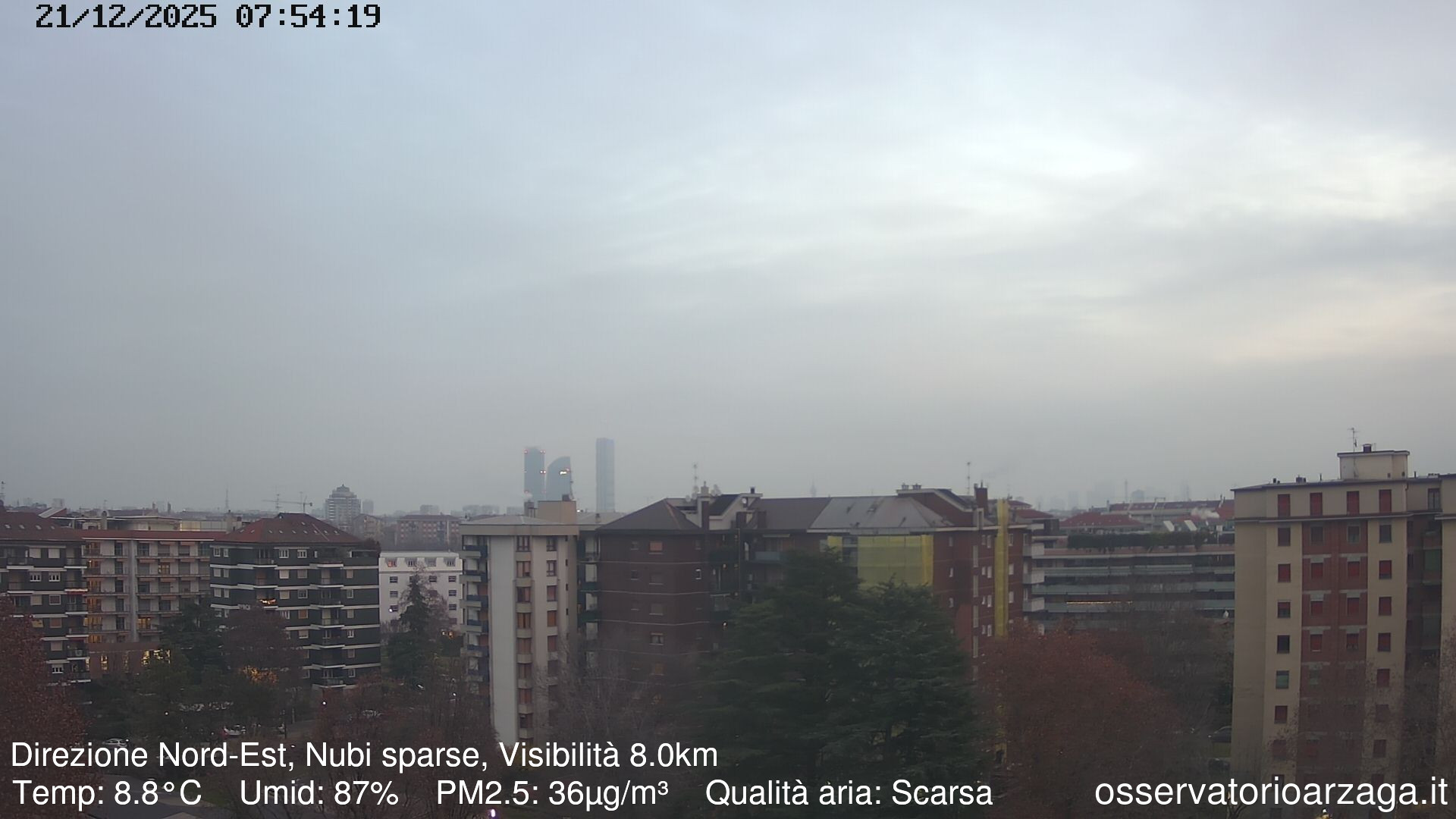 immagine della webcam nei dintorni di Milano Stazione Centrale: webcam Milano Arzaga