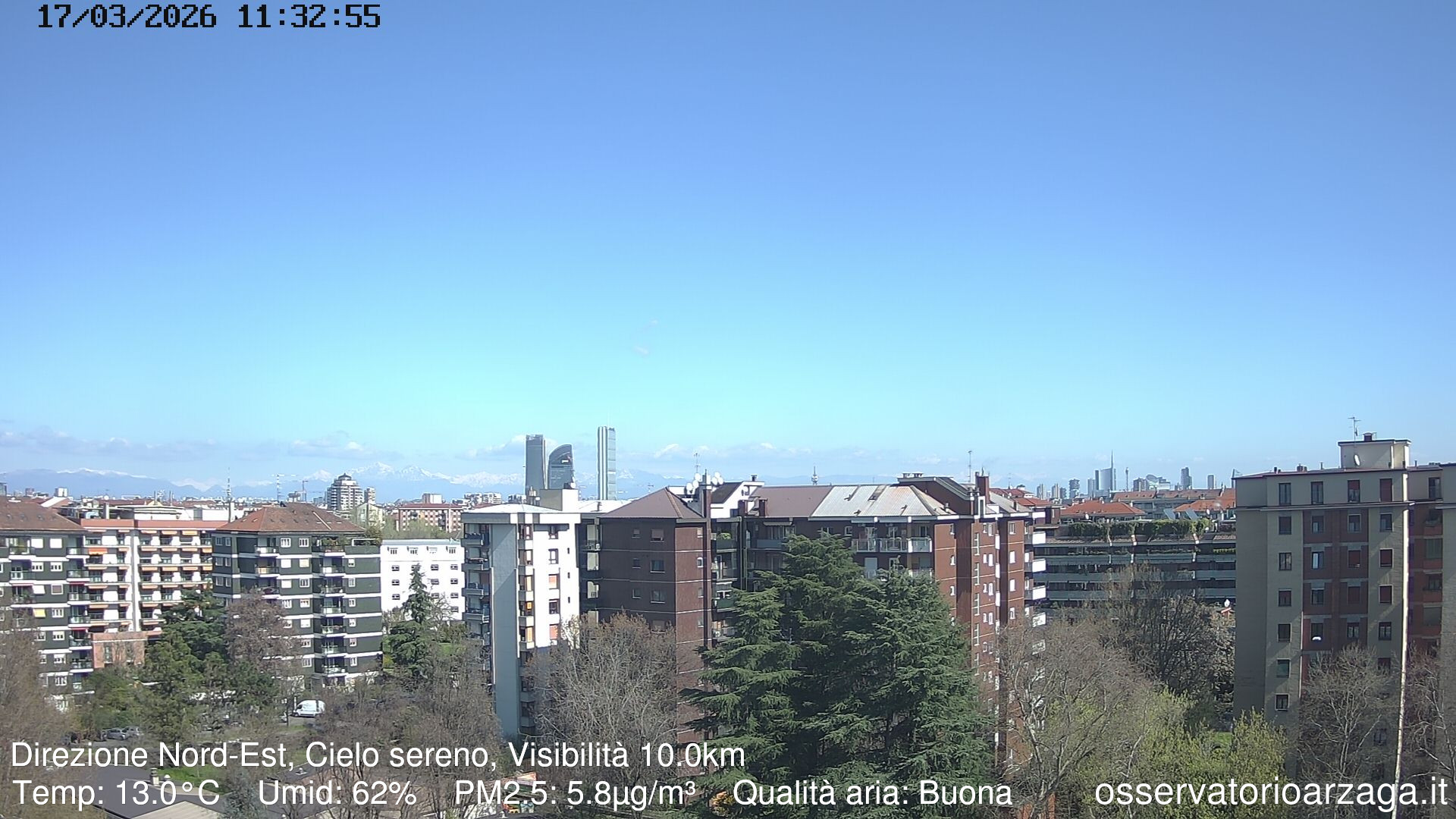 immagine della webcam nei dintorni di Milano San Babila: webcam Milano Arzaga