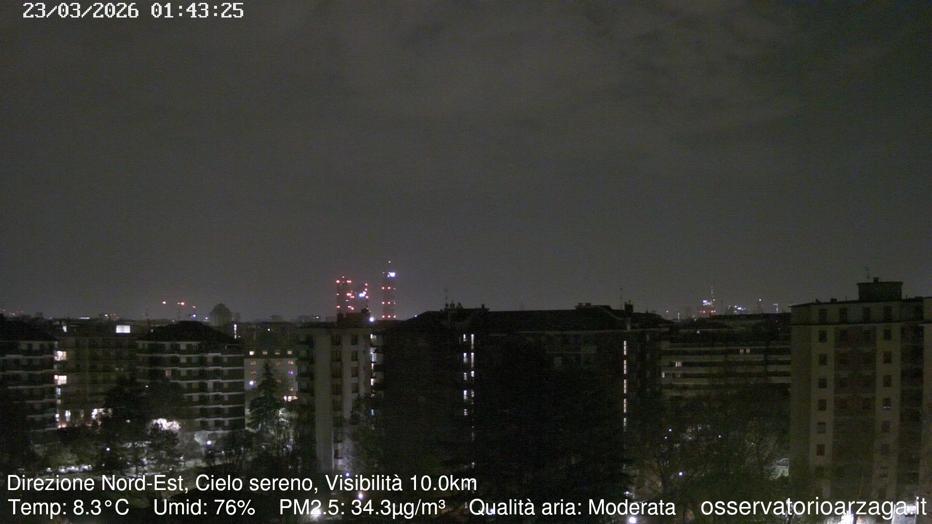 immagine della webcam nei dintorni di Milano Bovisasca: webcam Milano Arzaga