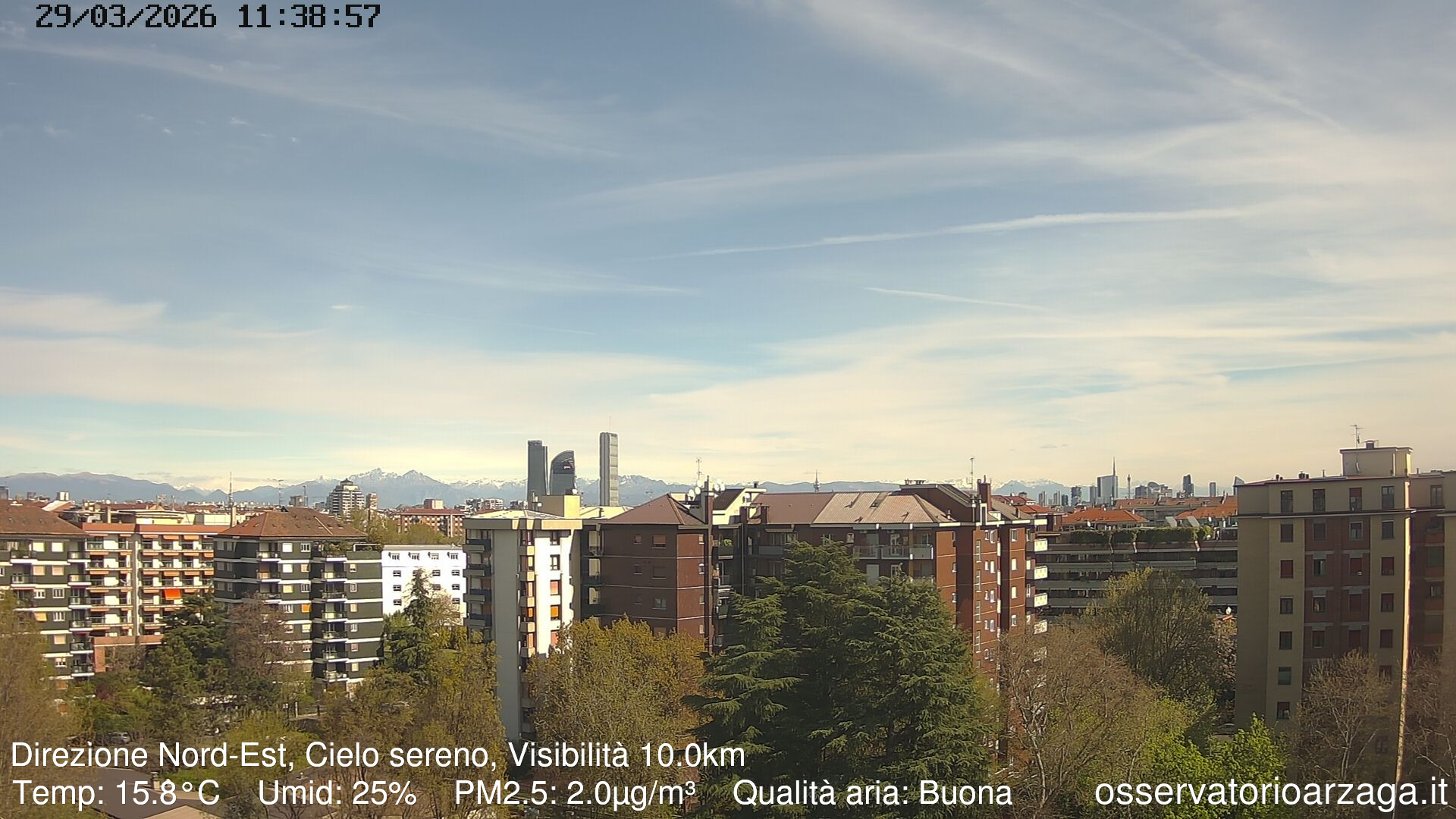 immagine della webcam nei dintorni di Sant'Angelo Lodigiano: webcam Milano Arzaga