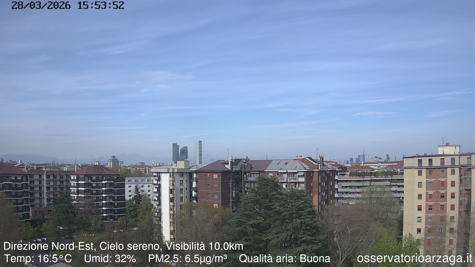 immagine della webcam nei dintorni di Milano Stazione Centrale: webcam Milano Arzaga
