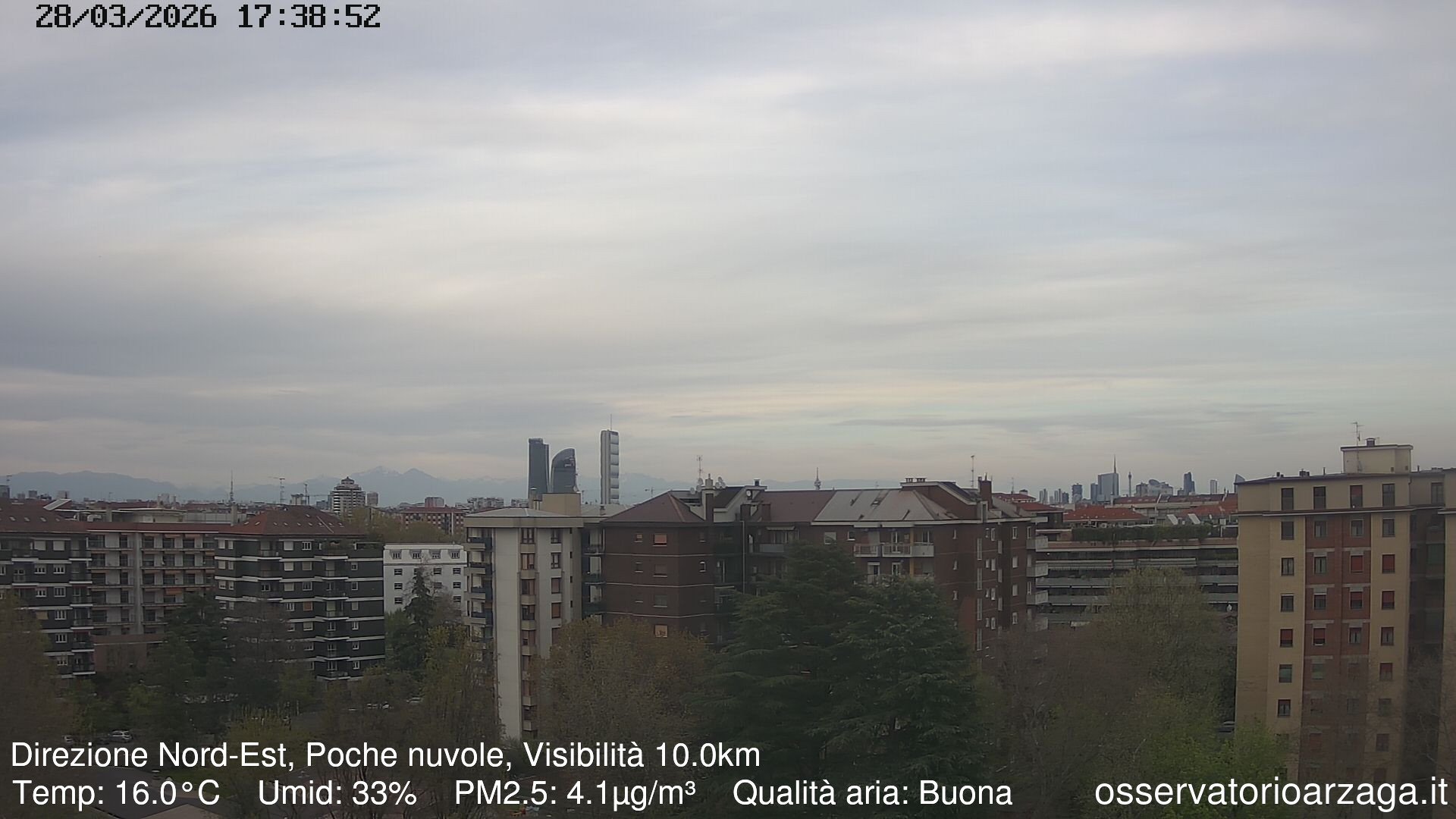 immagine della webcam nei dintorni di Milano Stazione Centrale: webcam Milano Arzaga