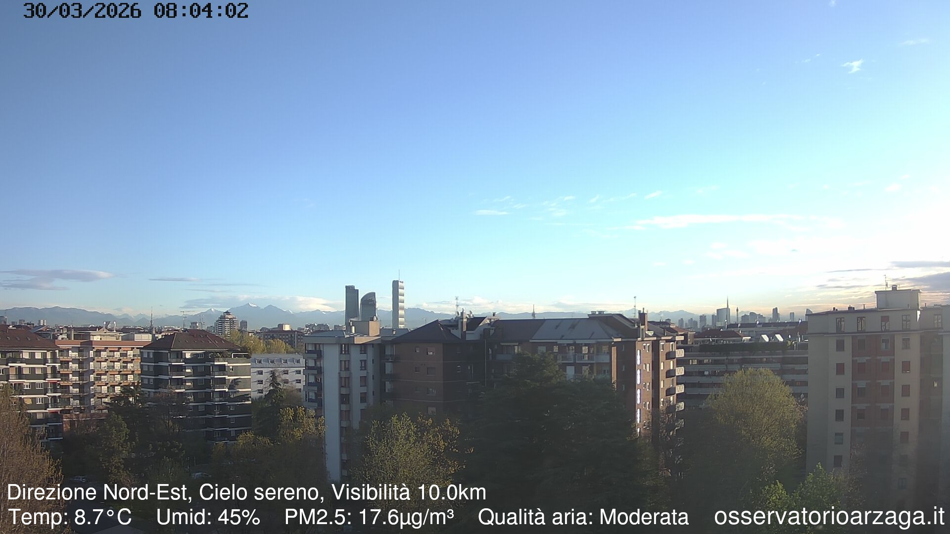 immagine della webcam nei dintorni di Milano Santa Rita: webcam Milano Arzaga