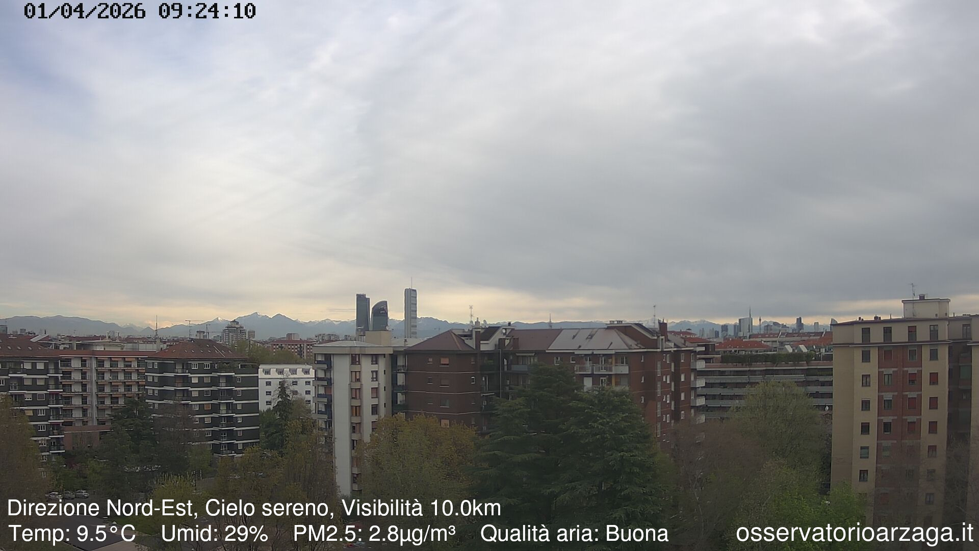 immagine della webcam nei dintorni di Milano XXII Marzo: webcam Milano Arzaga