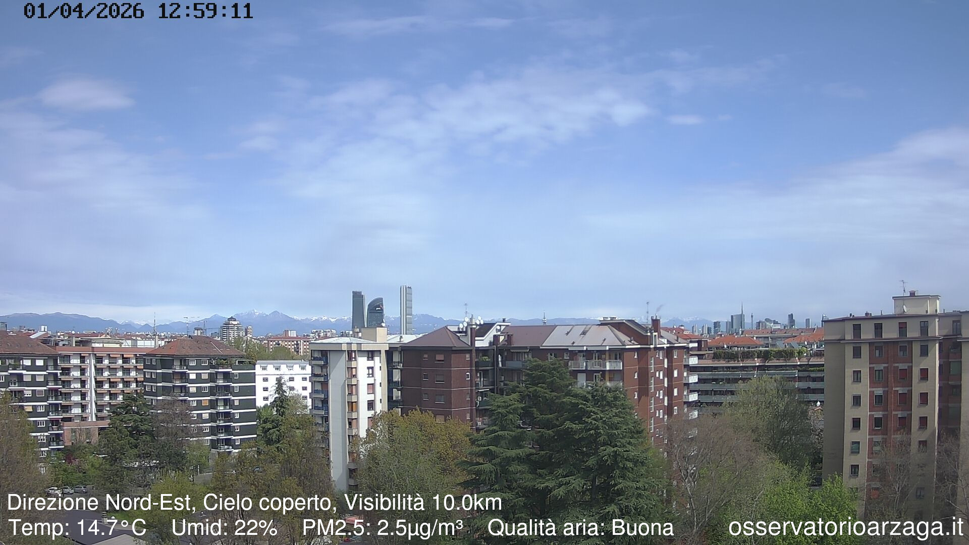 immagine della webcam nei dintorni di Milano Baggio: webcam Milano Arzaga