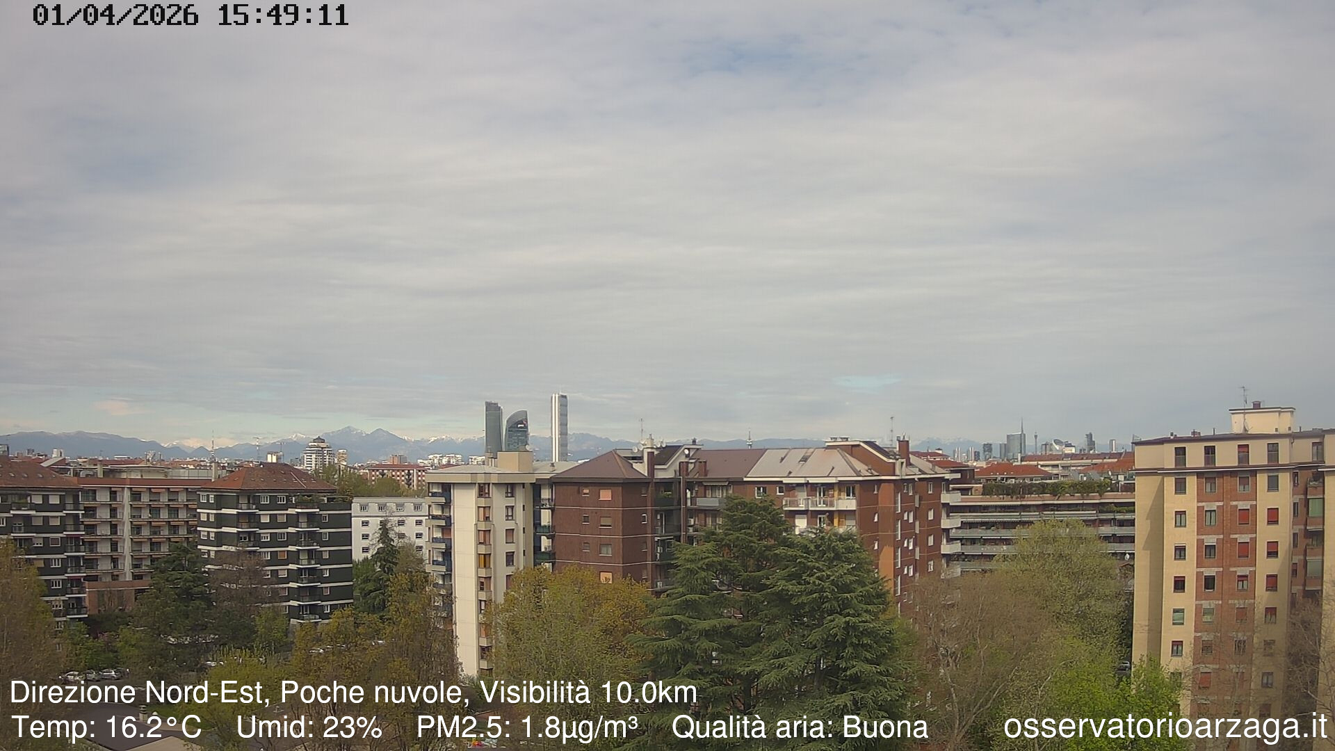 immagine della webcam nei dintorni di Milano Sant'Ambrogio: webcam Milano Arzaga