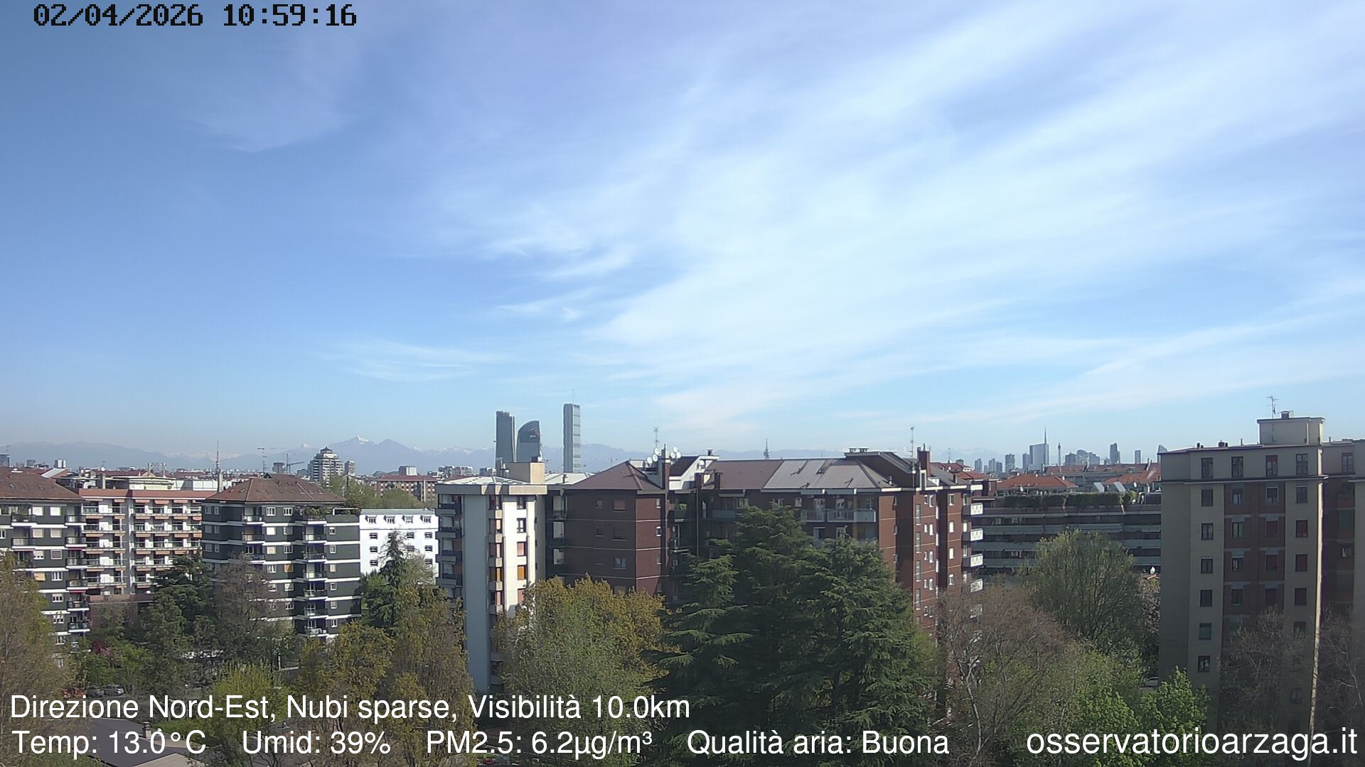 immagine della webcam nei dintorni di Milano Solari: webcam Milano Arzaga
