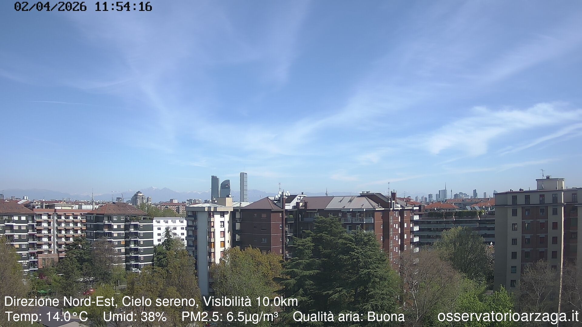 immagine della webcam nei dintorni di Milano Cadorna: webcam Milano Arzaga