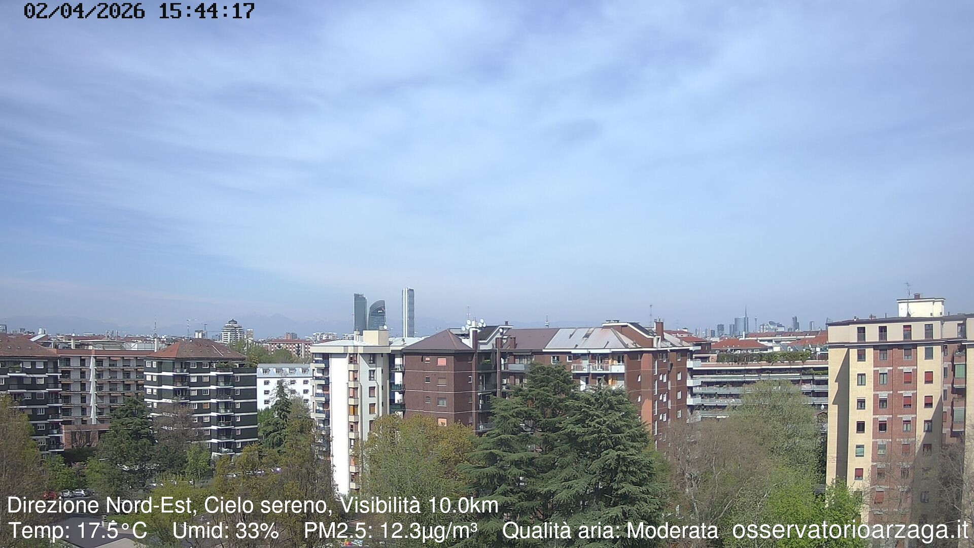immagine della webcam nei dintorni di Milano Zara: webcam Milano Arzaga