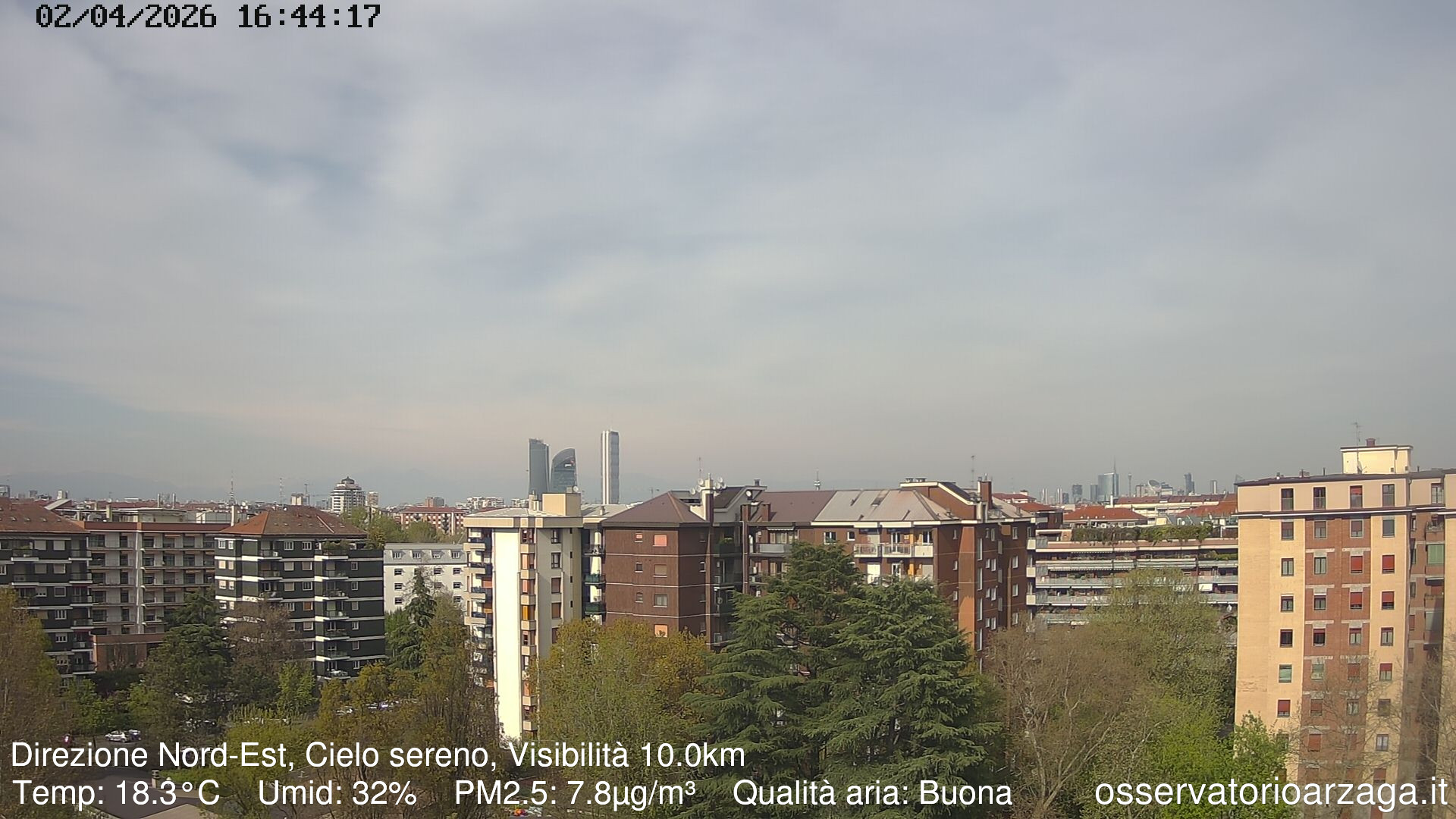 immagine della webcam nei dintorni di Milano Lazio: webcam Milano Arzaga