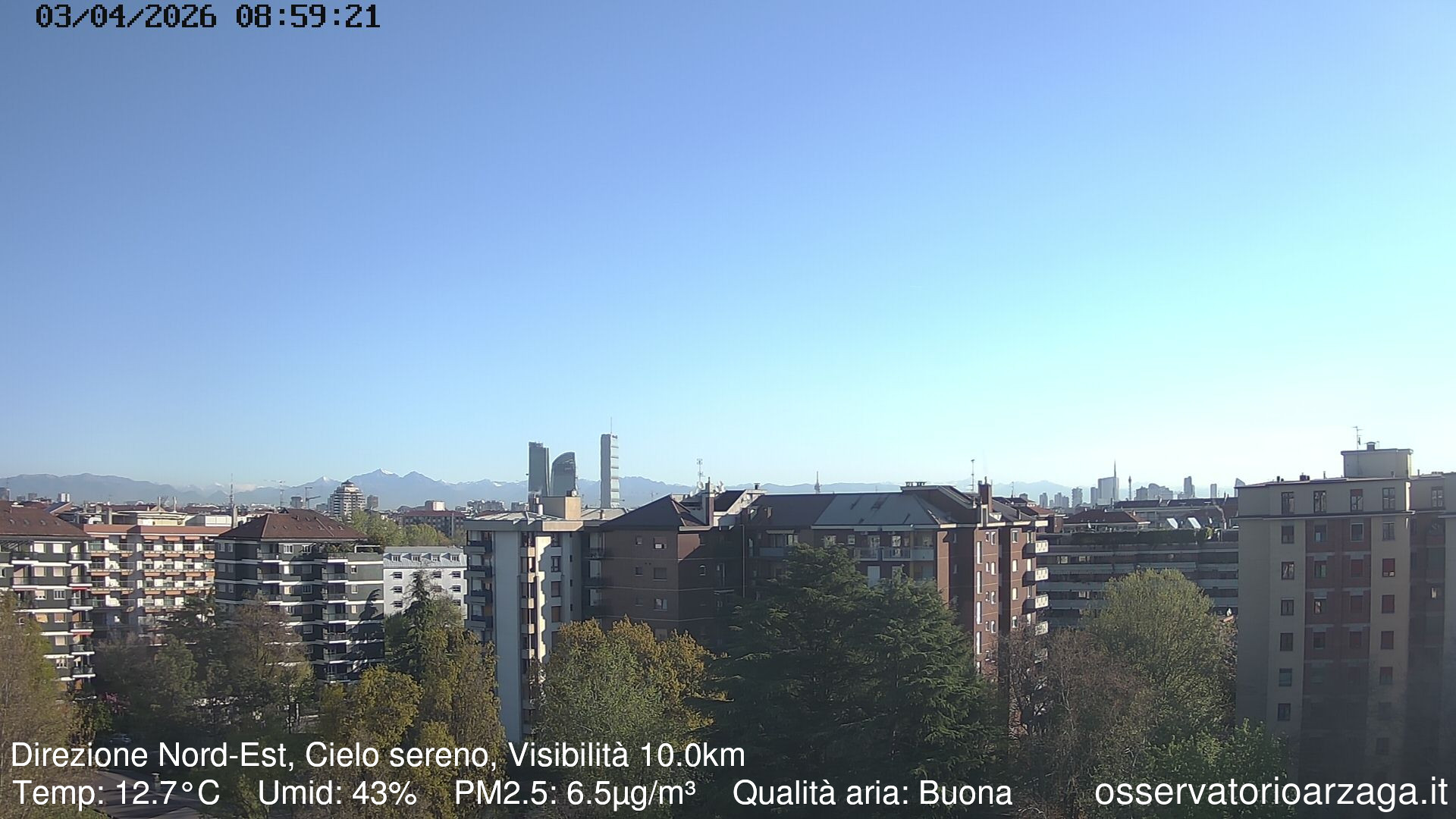 immagine della webcam nei dintorni di Milano Adriano: webcam Milano Arzaga