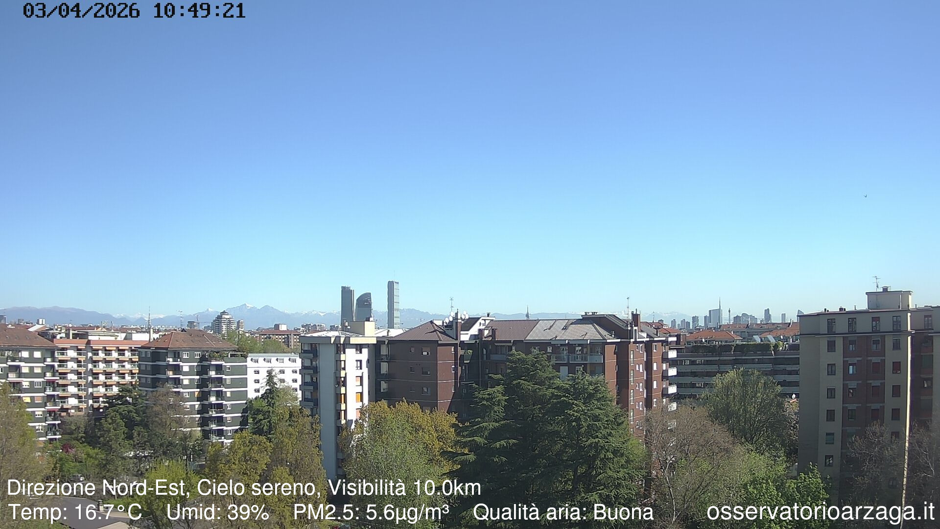 immagine della webcam nei dintorni di Milano San Siro: webcam Milano Arzaga