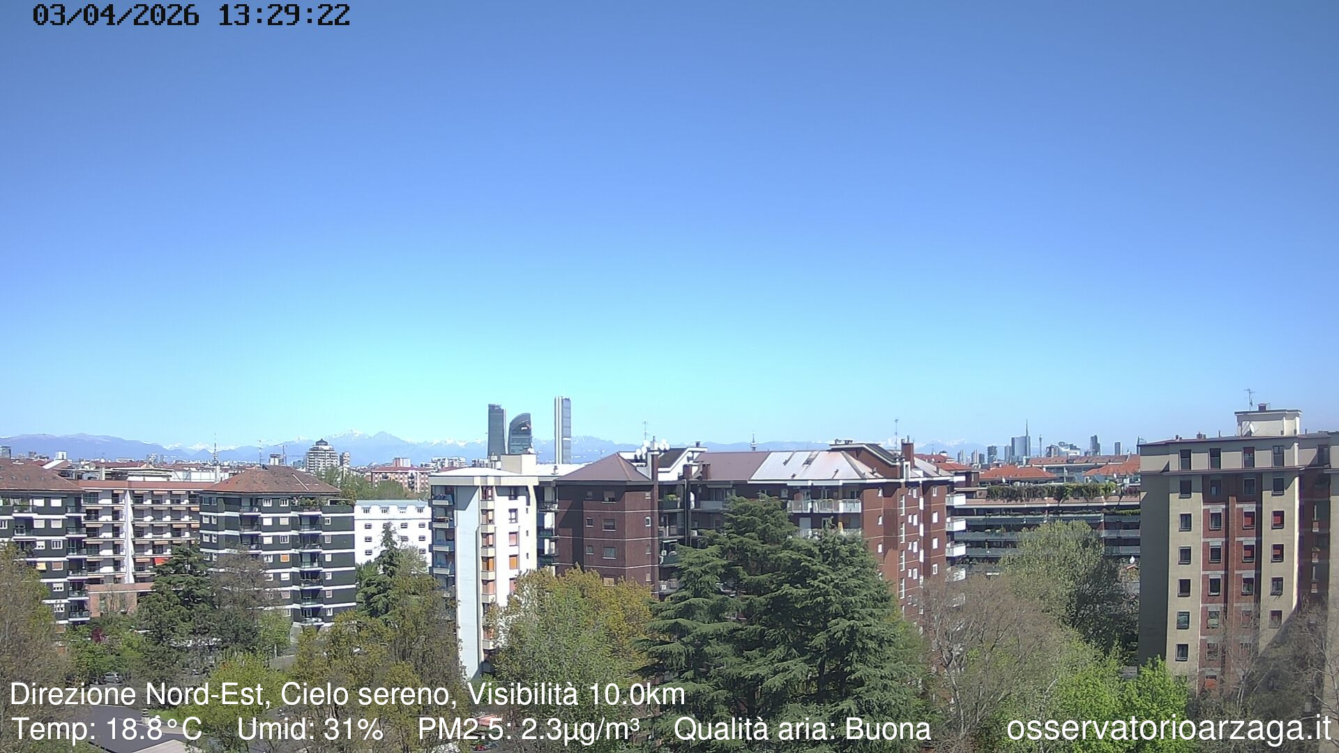 immagine della webcam nei dintorni di Milano Ravizza: webcam Milano Arzaga