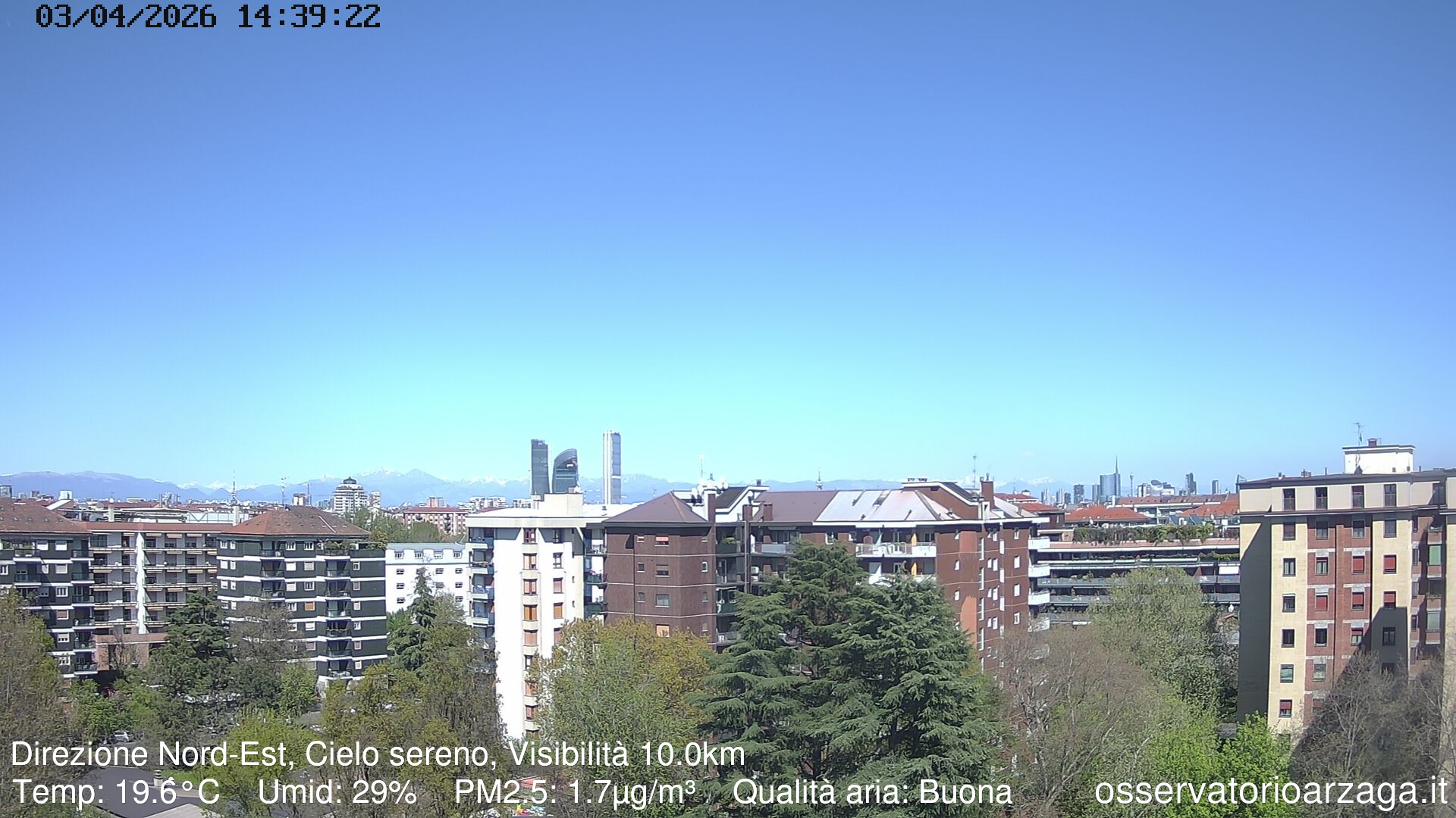 immagine della webcam nei dintorni di Milano Repubblica: webcam Milano Arzaga