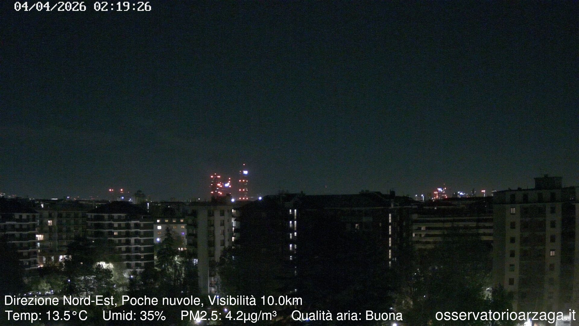 immagine della webcam nei dintorni di Milano Brera: webcam Milano Arzaga