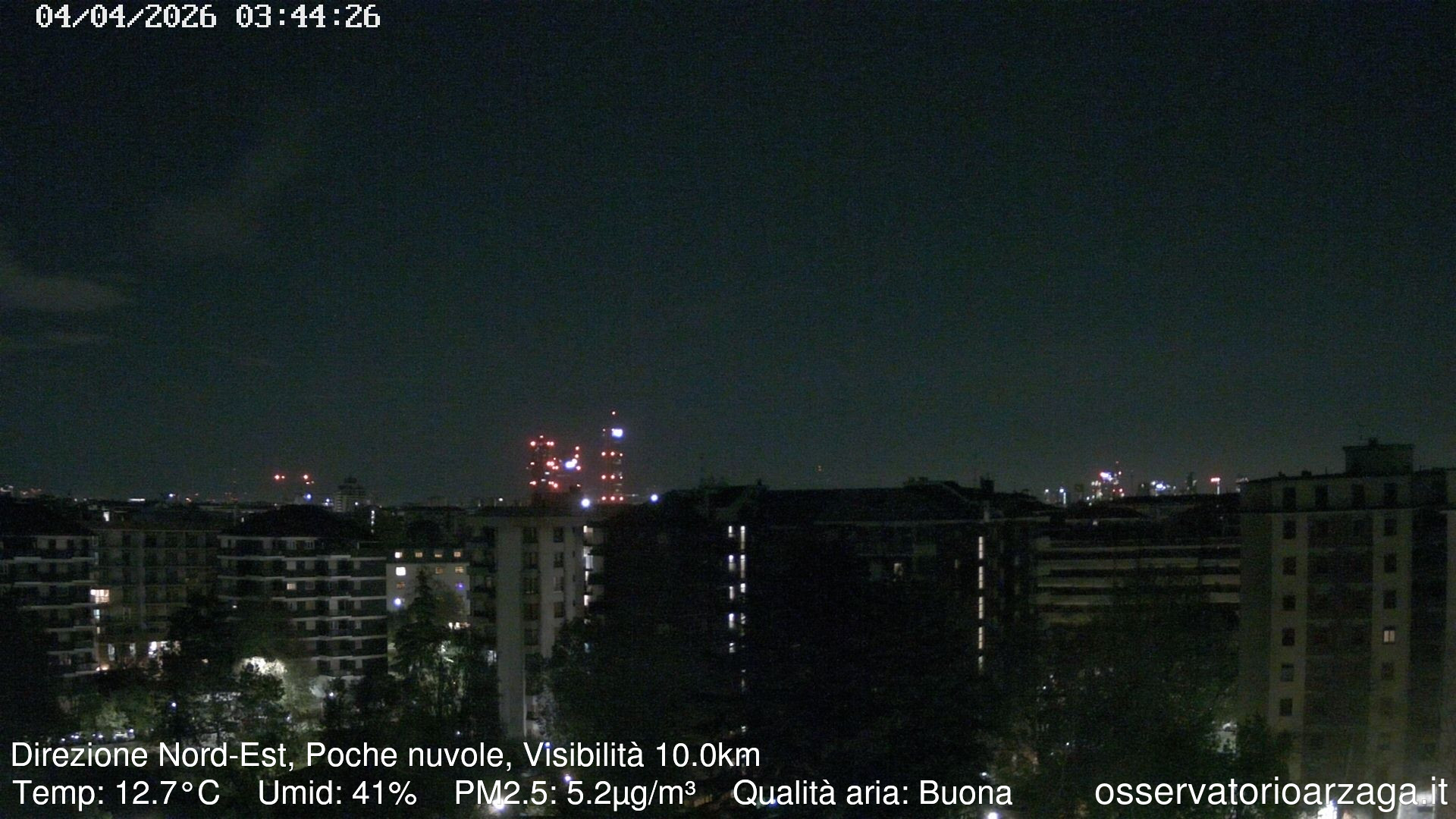 immagine della webcam nei dintorni di Milano Brera: webcam Milano Arzaga