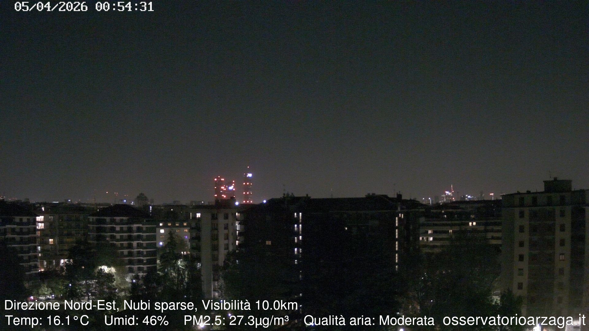 immagine della webcam nei dintorni di Milano Città Studi: webcam Milano Arzaga