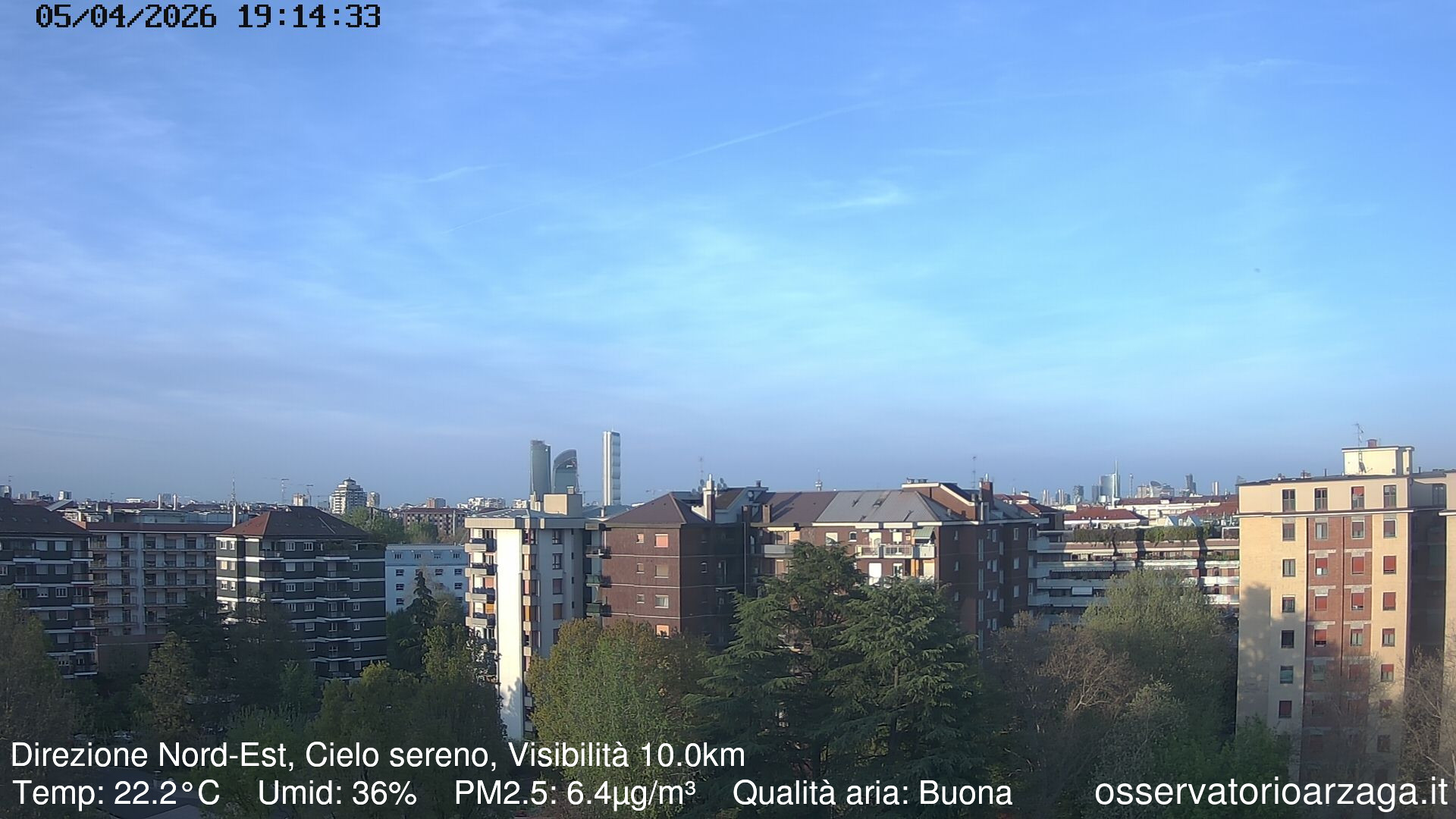 immagine della webcam nei dintorni di Milano Lancetti: webcam Milano Arzaga