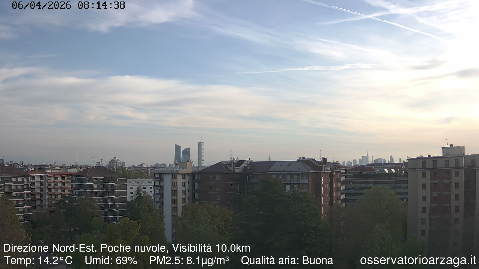 immagine della webcam nei dintorni di Milano Tertulliano: webcam Milano Arzaga