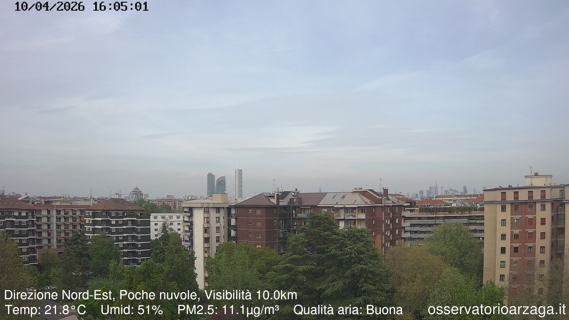 immagine della webcam nei dintorni di Milano Stazione Centrale: webcam Milano Arzaga