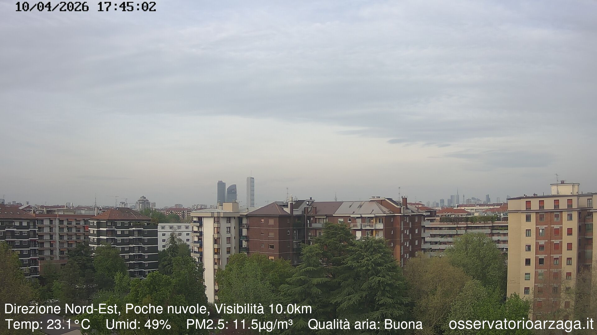 immagine della webcam nei dintorni di Milano Porta Nuova: webcam Milano Arzaga