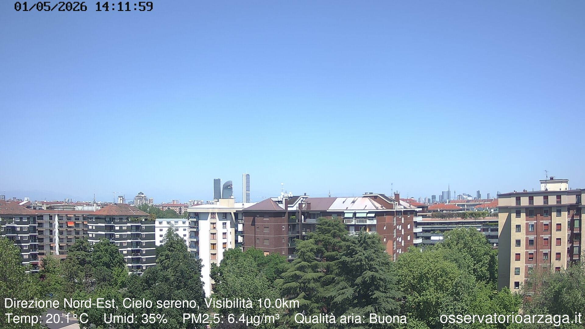 immagine della webcam nei dintorni di Milano Simonetta: webcam Milano Arzaga