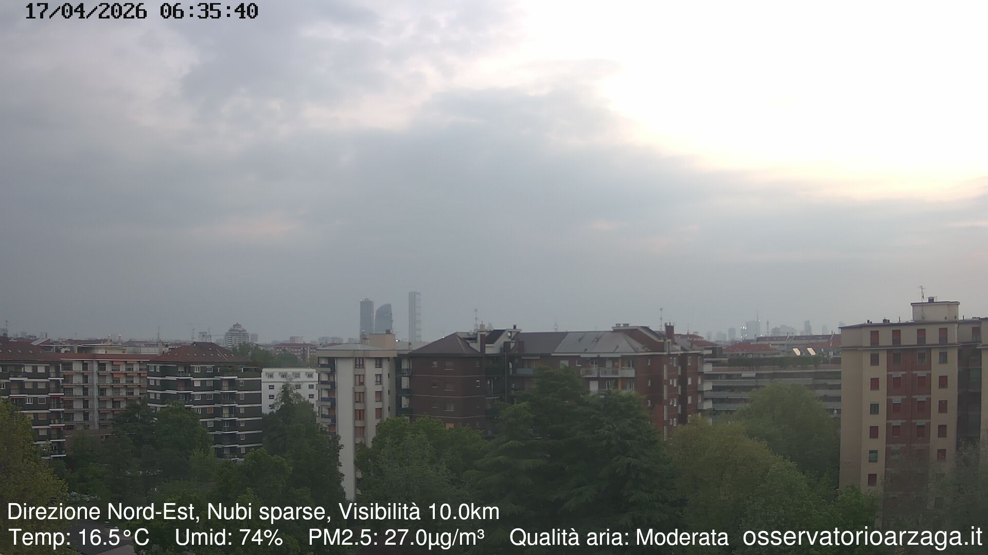 immagine della webcam nei dintorni di Milano Anfossi: webcam Milano Arzaga