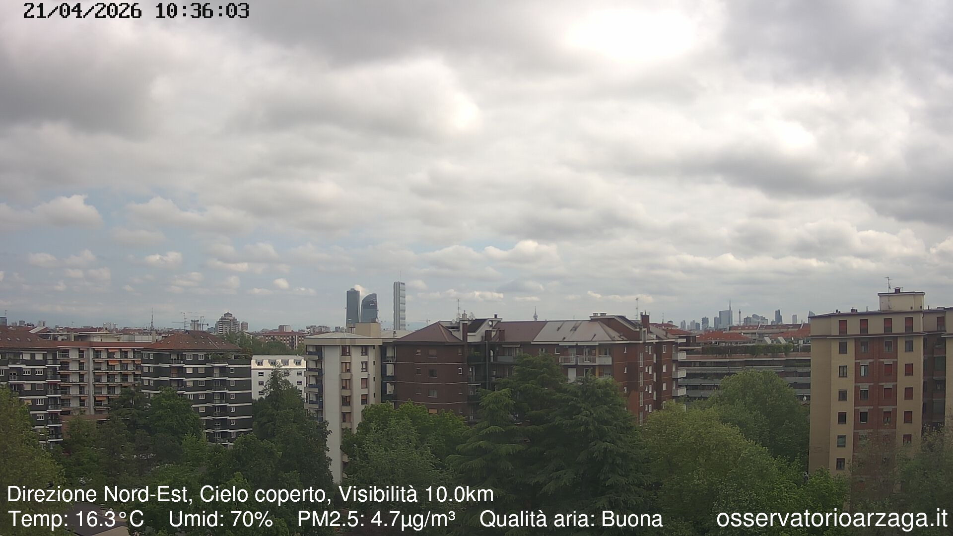 immagine della webcam nei dintorni di Milano Garibaldi: webcam Milano Arzaga