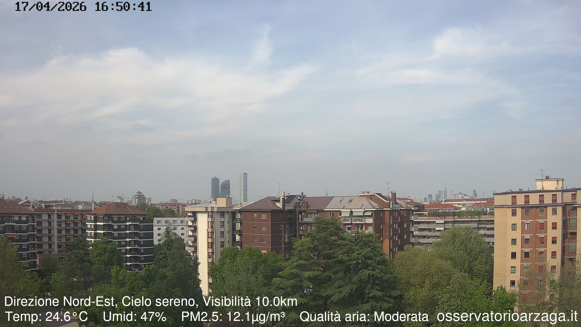 immagine della webcam nei dintorni di Milano Gioia: webcam Milano Arzaga