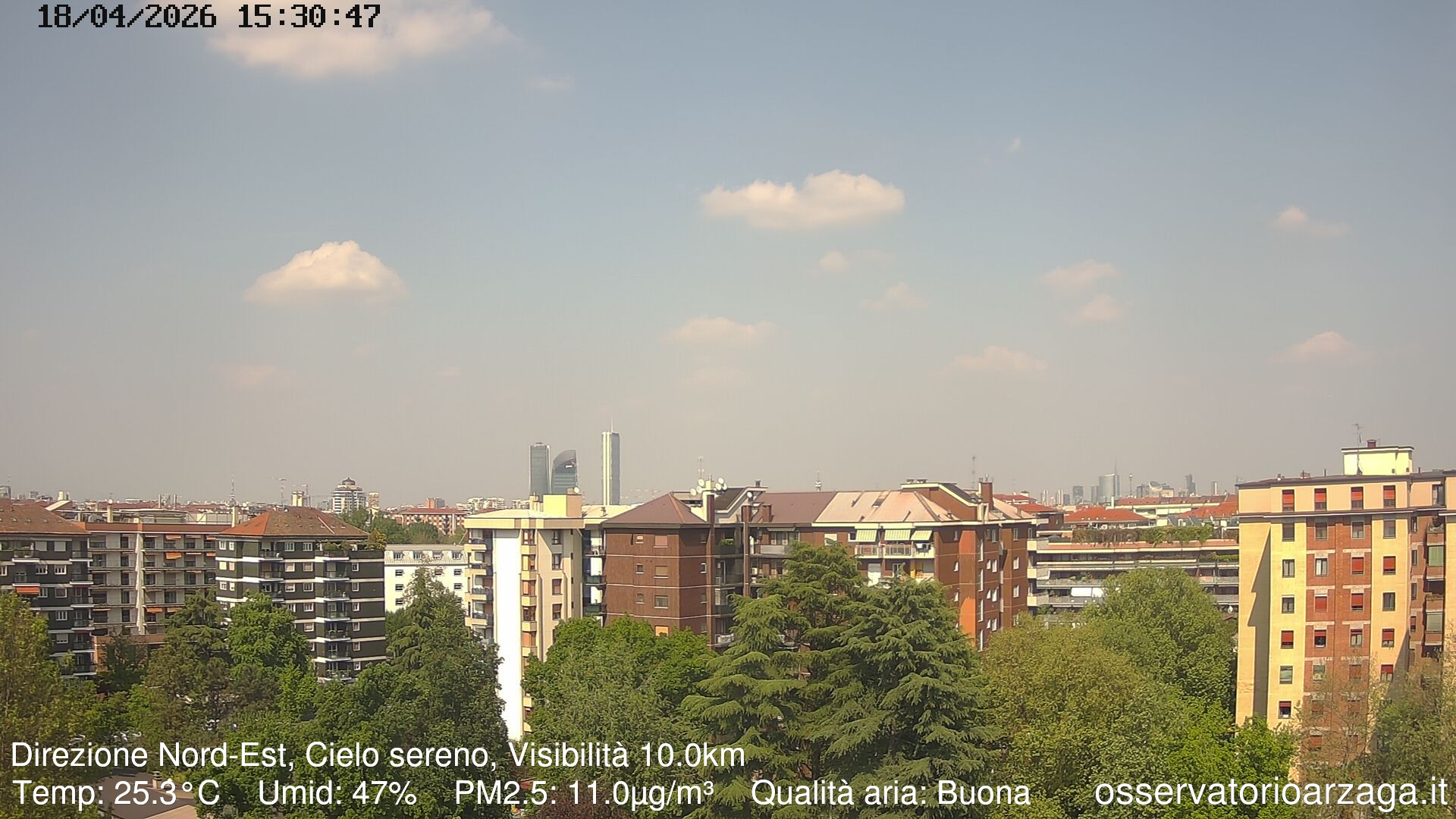 immagine della webcam nei dintorni di Milano De Angeli: webcam Milano Arzaga