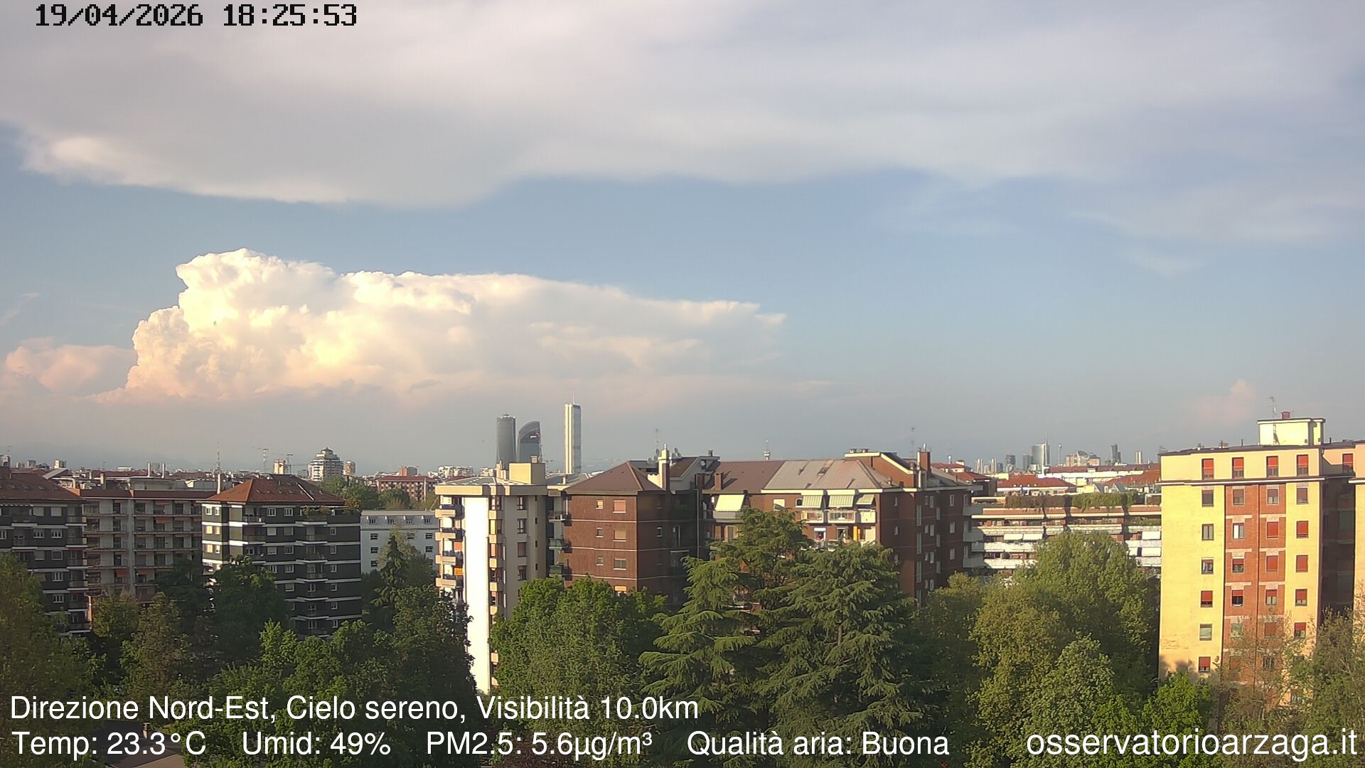 immagine della webcam nei dintorni di Milano Simonetta: webcam Milano Arzaga