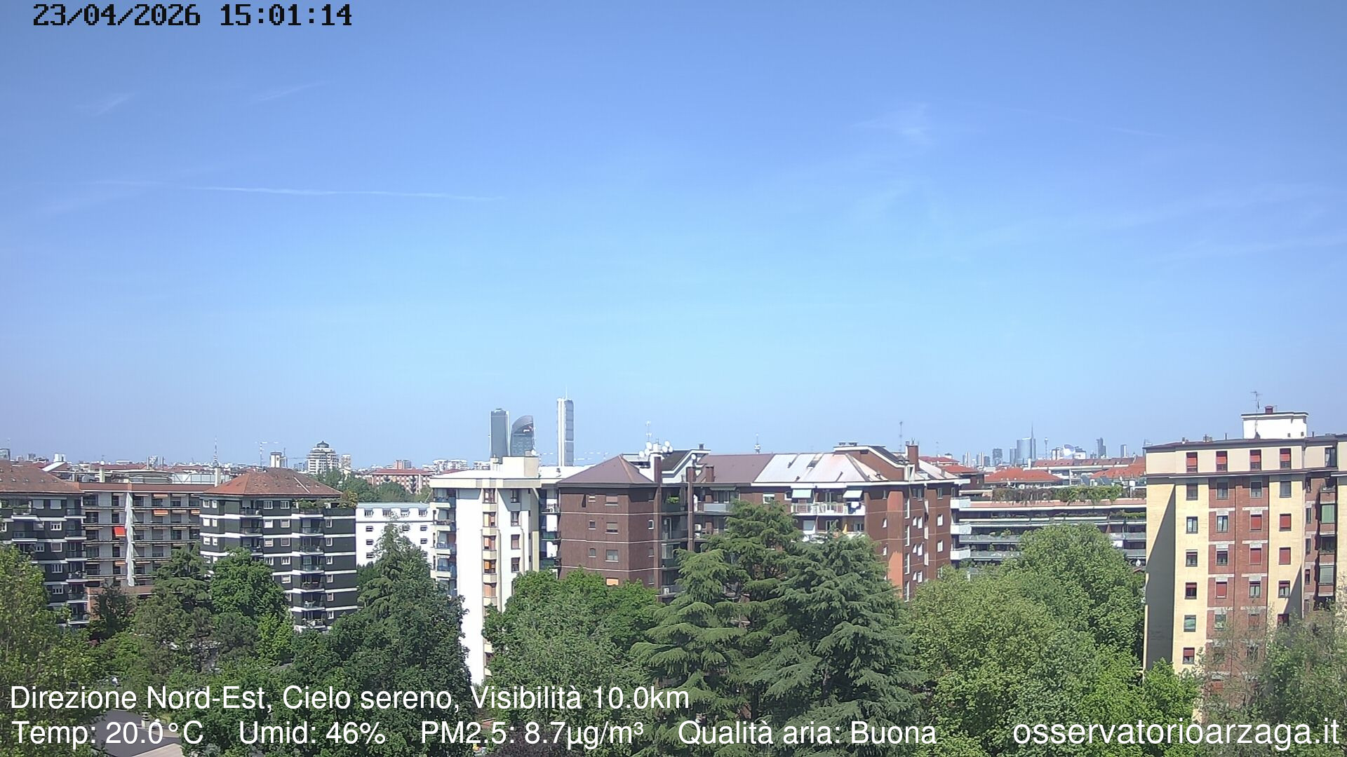 immagine della webcam nei dintorni di Milano San Babila: webcam Milano Arzaga
