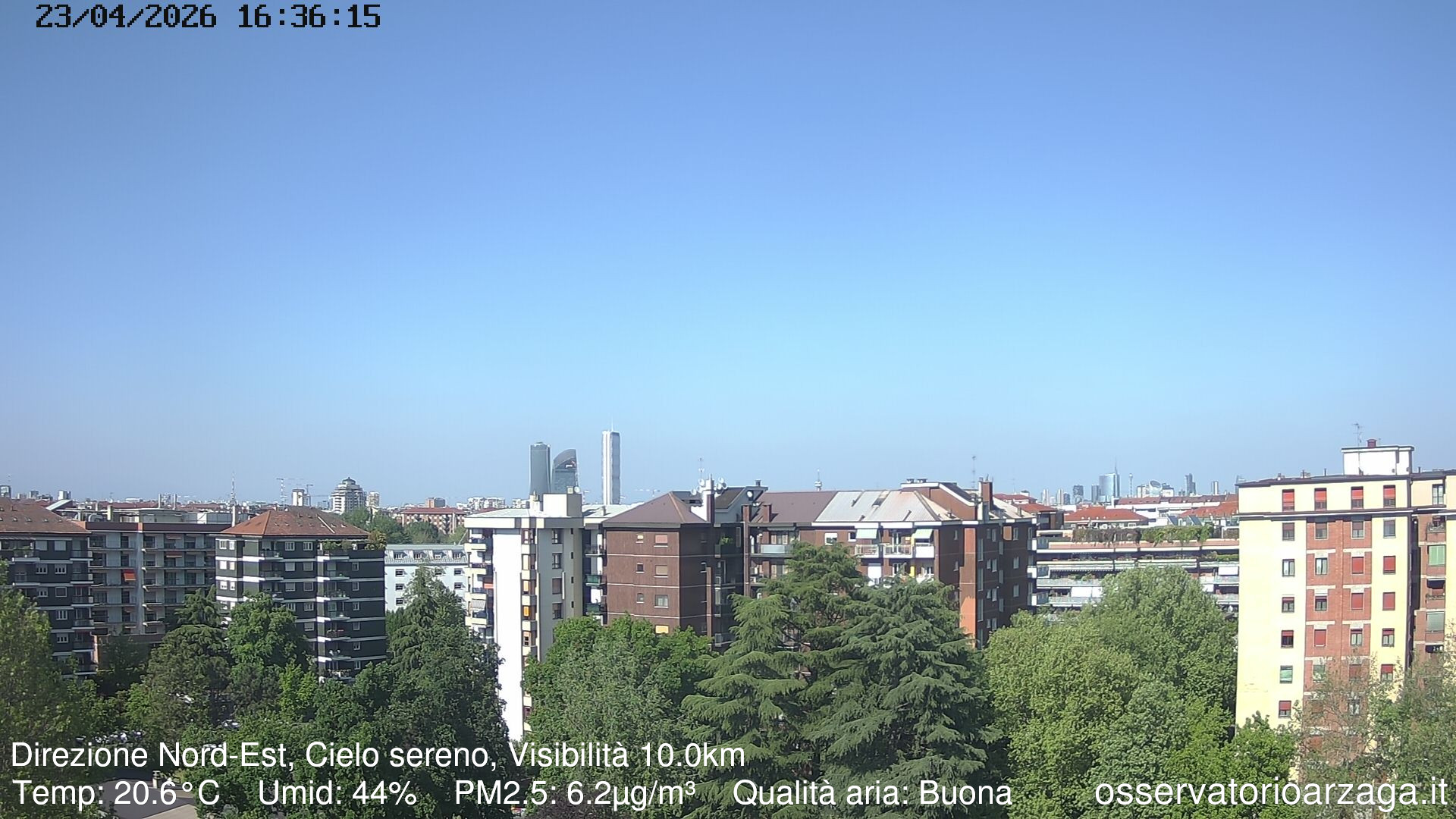 immagine della webcam nei dintorni di Milano Grigioni: webcam Milano Arzaga