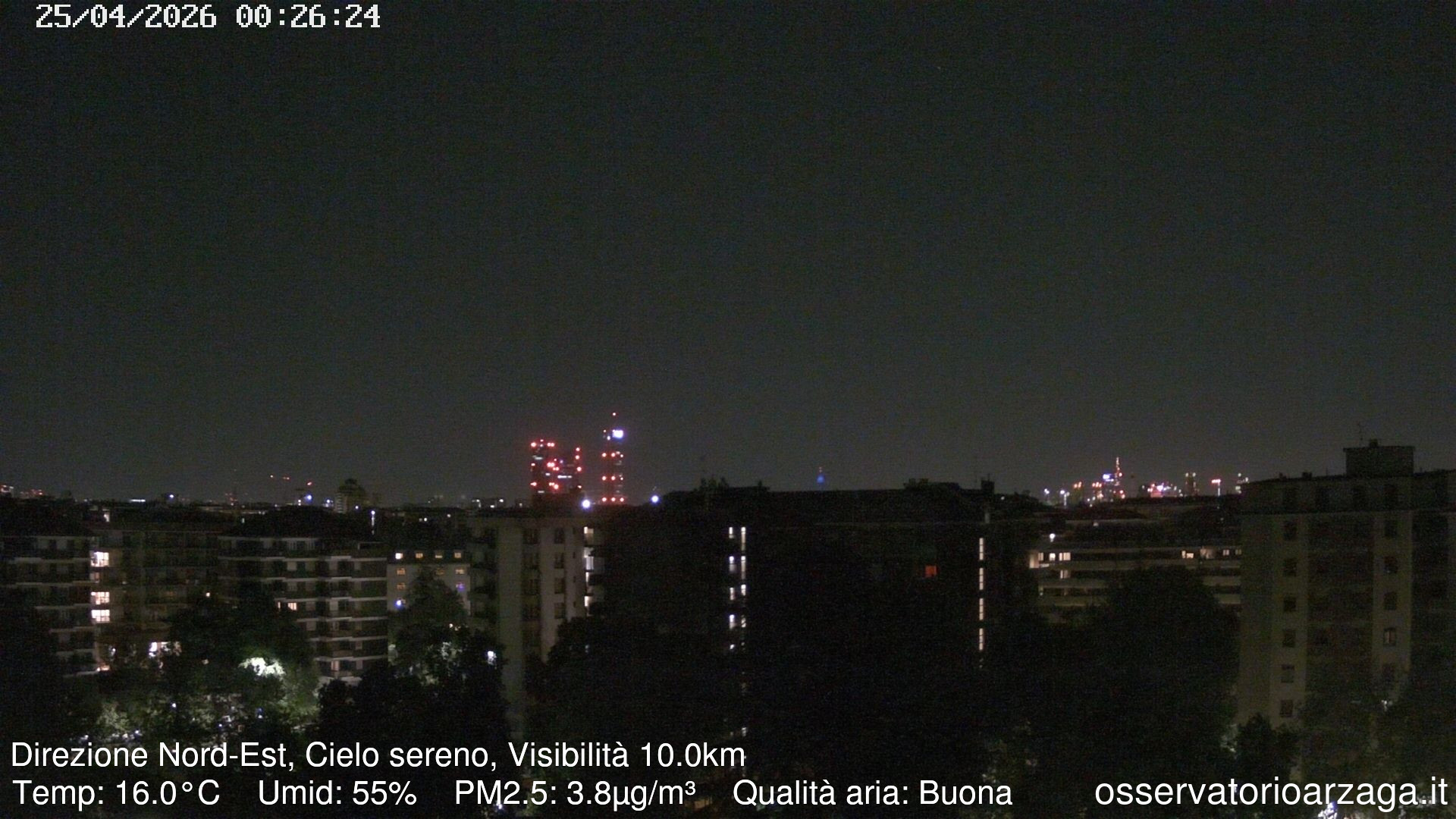 immagine della webcam nei dintorni di Milano Porta Venezia: webcam Milano Arzaga