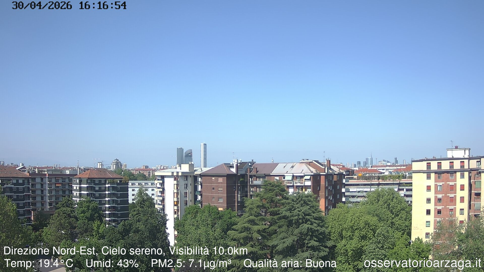 immagine della webcam nei dintorni di Milano Sella Nuova: webcam Milano Arzaga