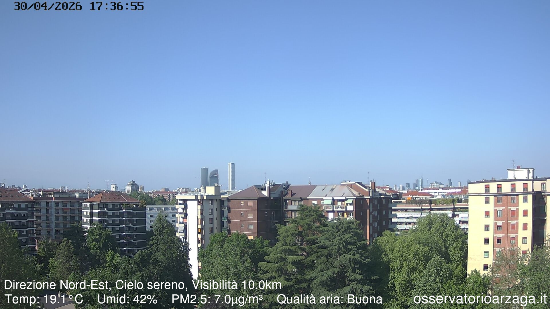 immagine della webcam nei dintorni di Milano Duomo: webcam Milano Arzaga
