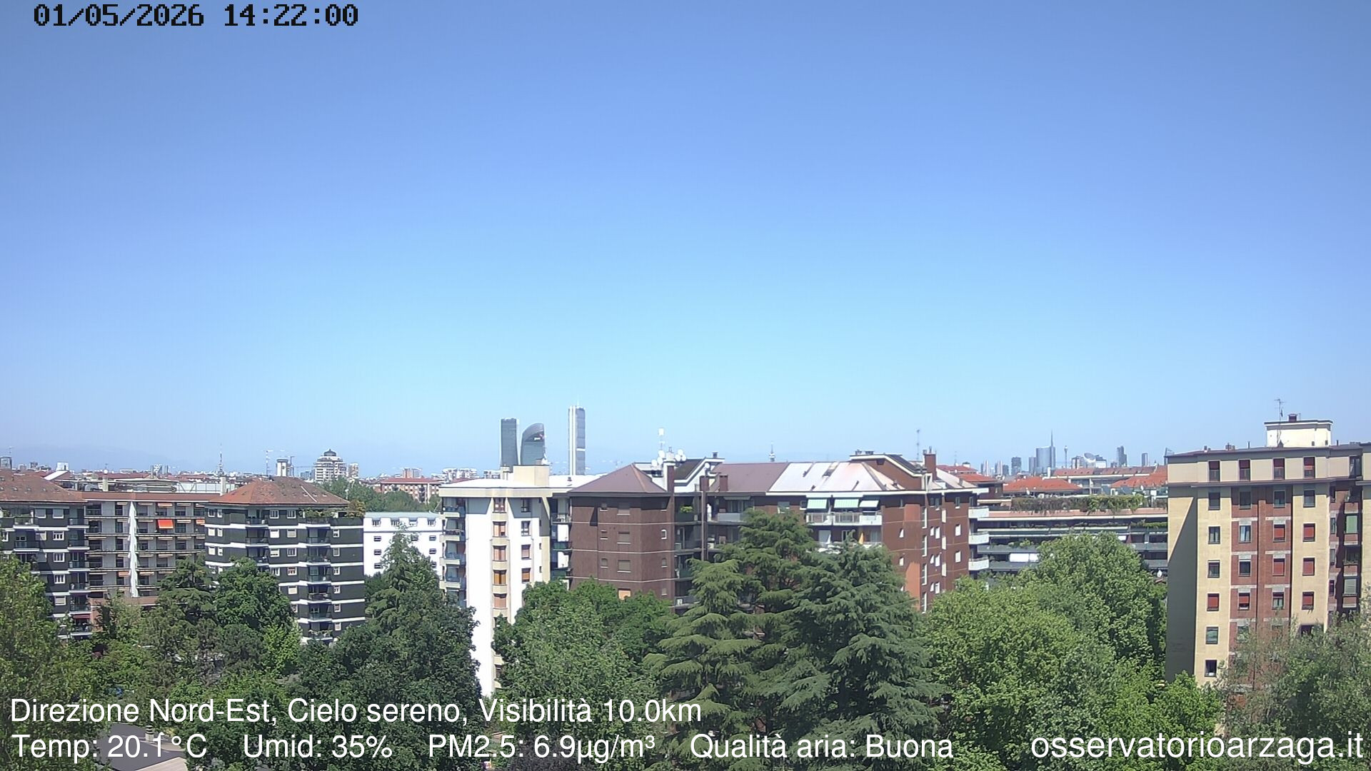 immagine della webcam nei dintorni di Milano: webcam Milano Arzaga