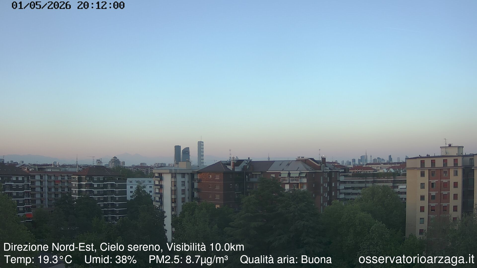 immagine della webcam nei dintorni di Milano Grigioni: webcam Milano Arzaga