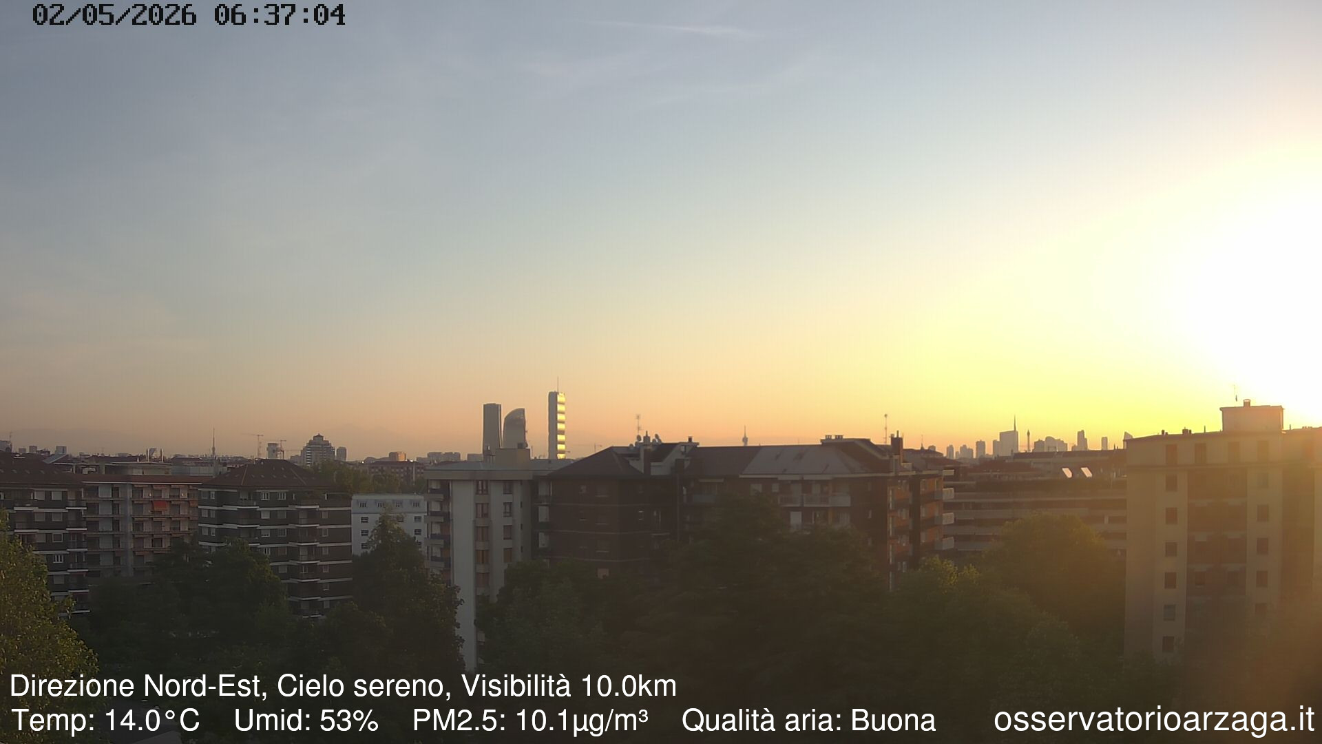 immagine della webcam nei dintorni di Milano Santa Rita: webcam Milano Arzaga