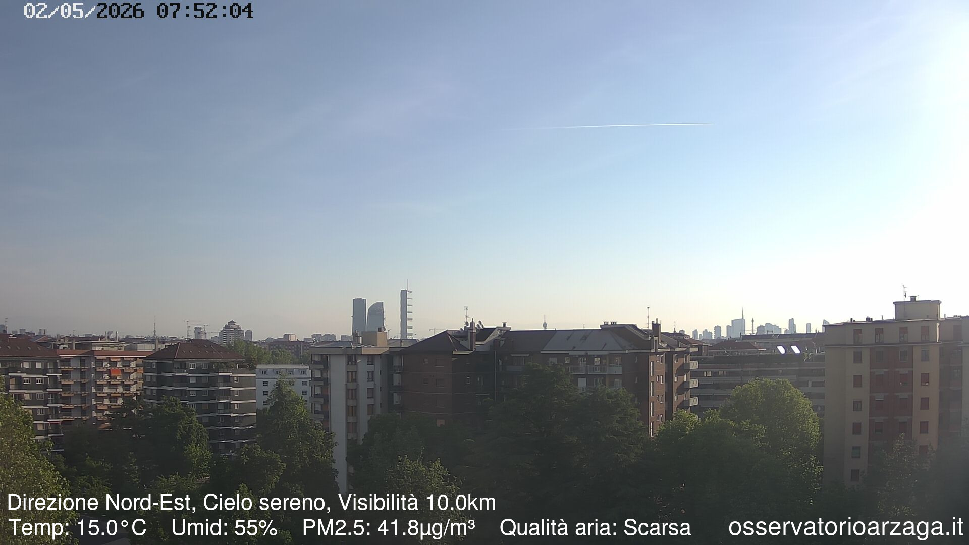 immagine della webcam nei dintorni di Bresso: webcam Milano Arzaga
